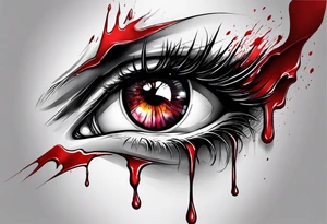 Alucards bleeding eye tattoo idea