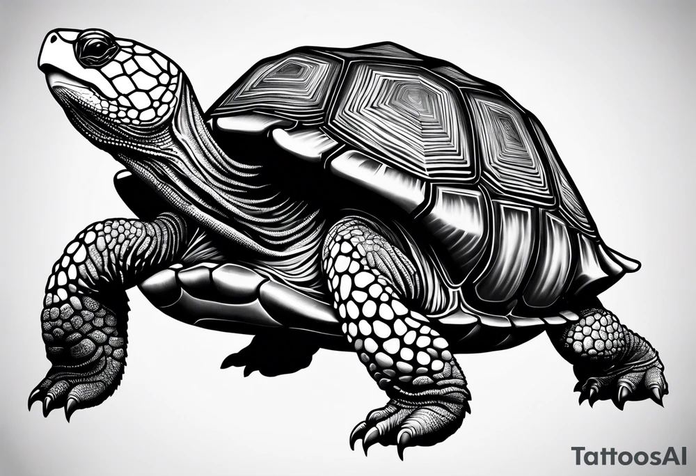 Tortoise dot work, entitrely from lots of dots tattoo idea