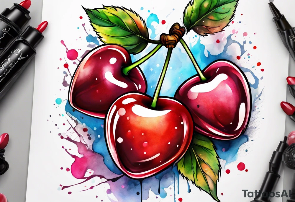 Cherry love tattoo idea