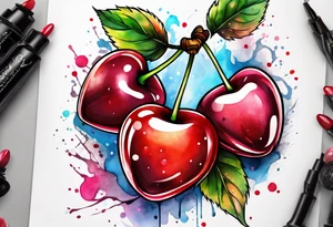 Cherry love tattoo idea