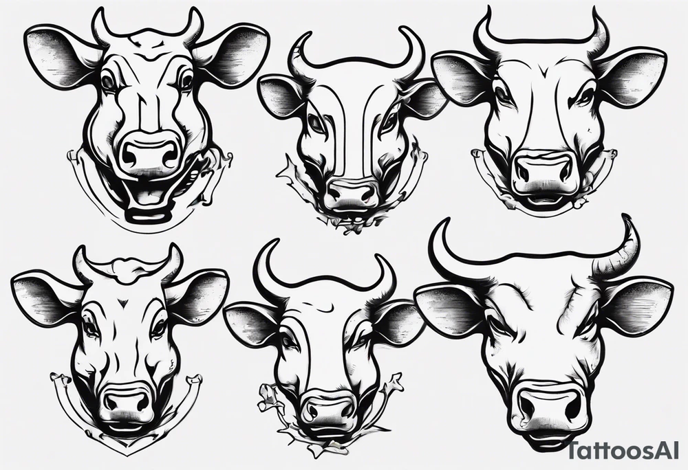 A rat eating a cow tattoo idea