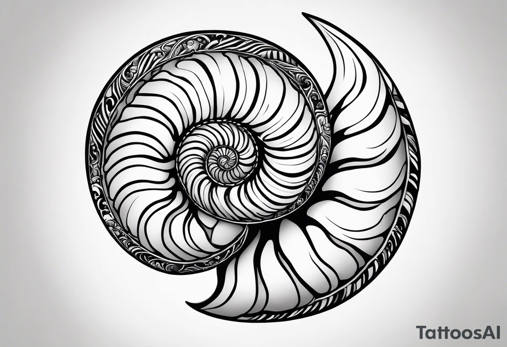 nautilus shell tattoo idea