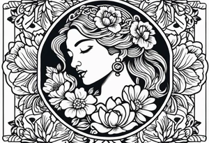 pray

old school vintage simple traditional design with vintage flowers surrounding
bold color simple tattoo idea