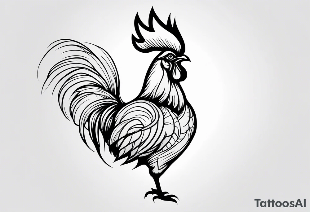 rooster tattoo idea