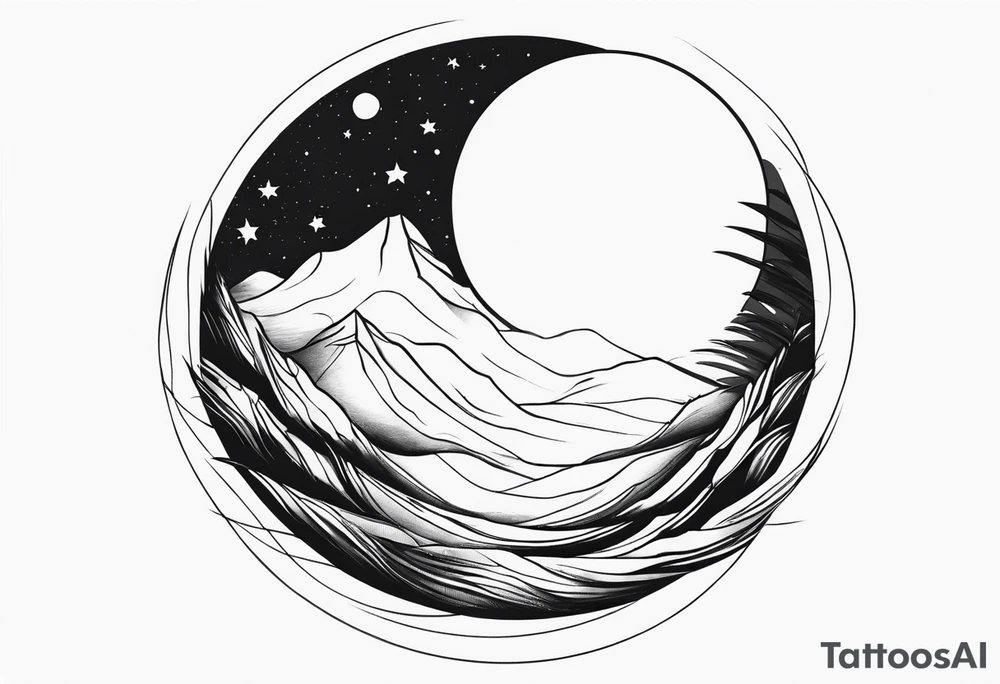 Just a moon tattoo idea
