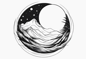 Just a moon tattoo idea