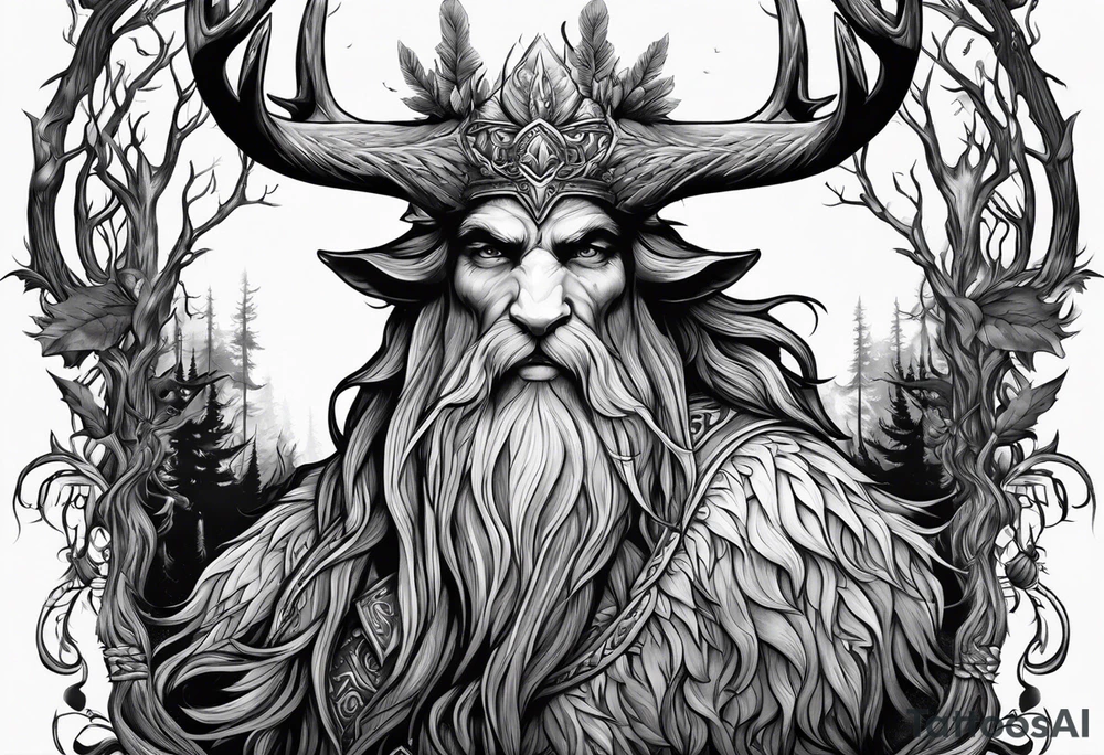 Leshy on a chamois tattoo idea