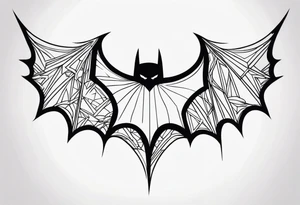 Dark and edgy batman symbol tattoo idea