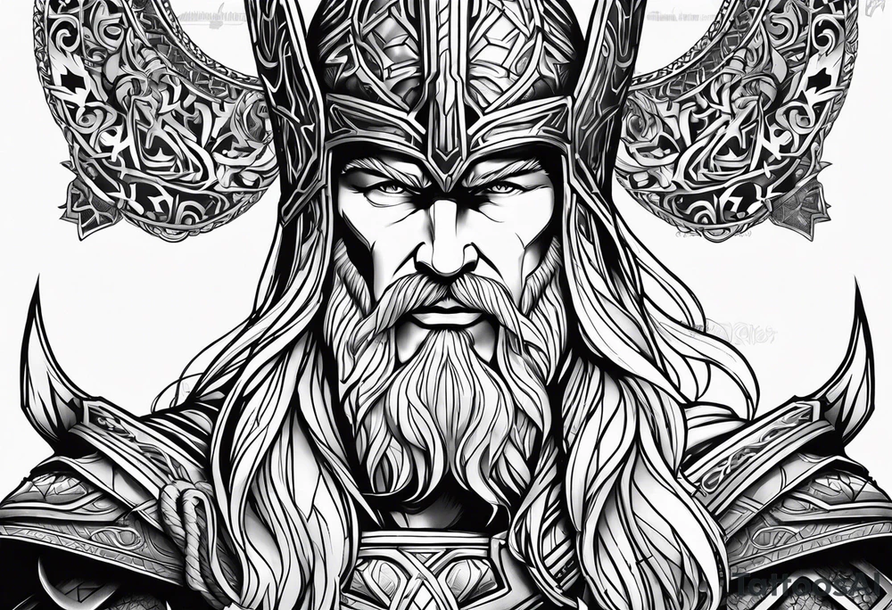 Thor Odin Loki tattoo idea