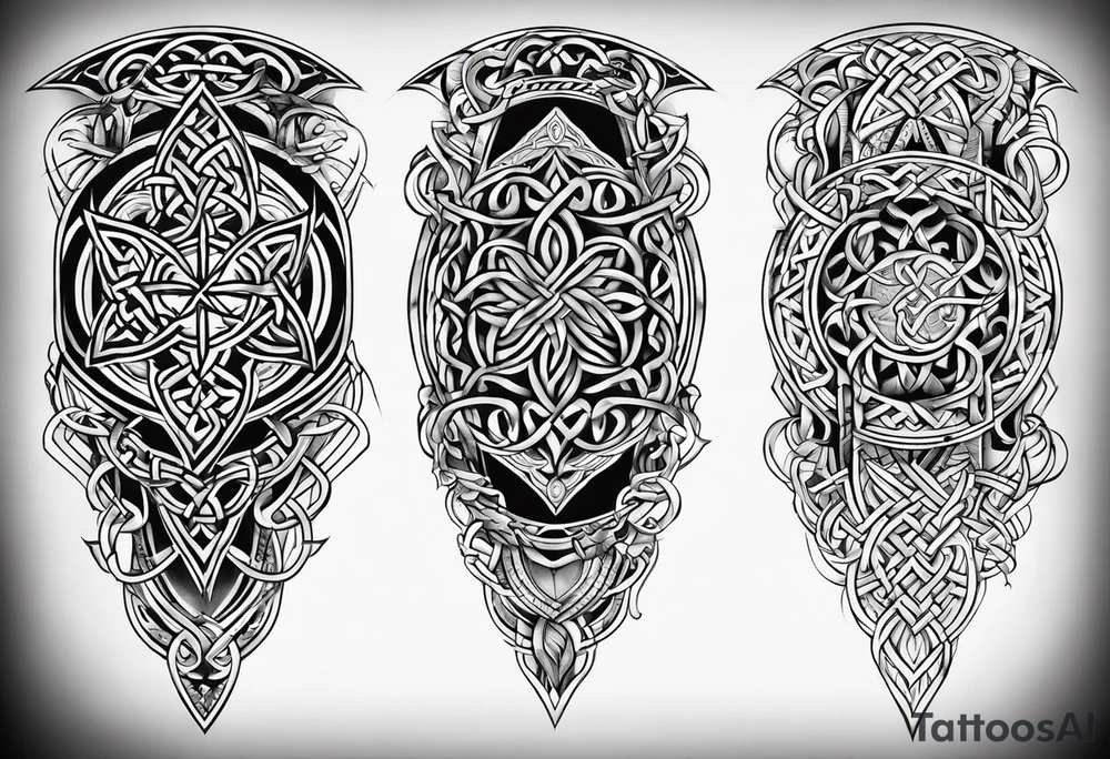 Celtic Viking sleeve tattoo tattoo idea