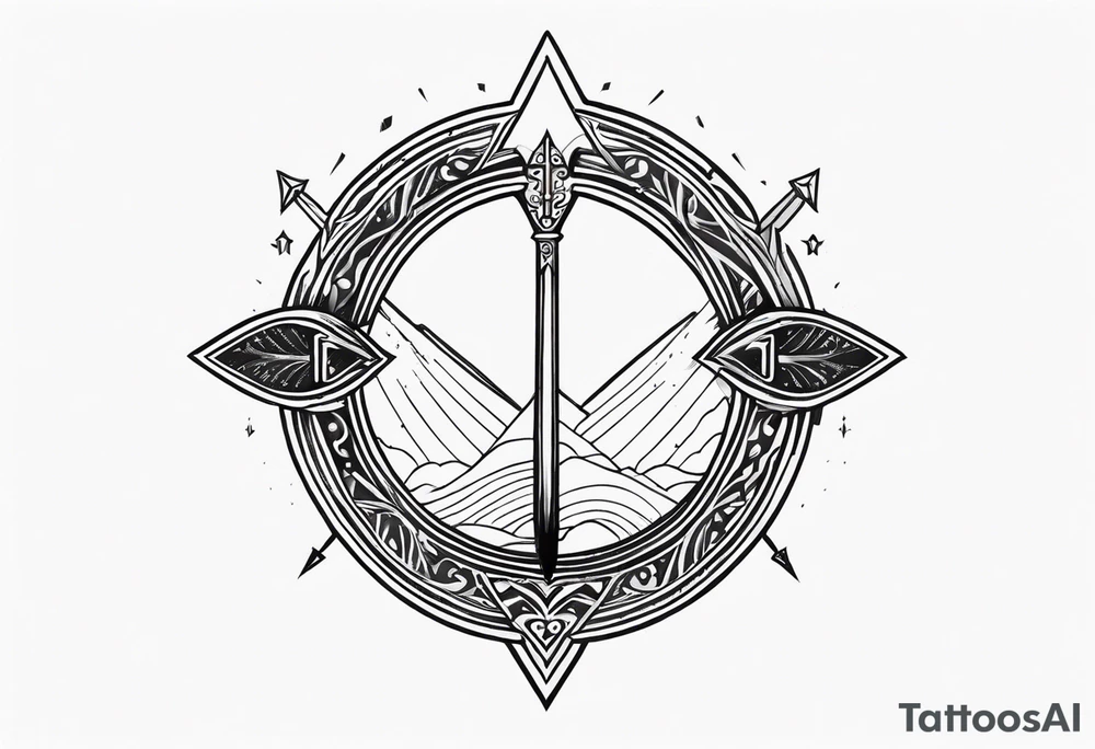 God under an up arrow tattoo idea