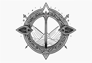 God under an up arrow tattoo idea