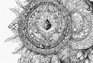 mandarin + norse mythology sleeve tattoo idea