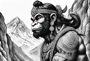 Hanuman lifting the mountain tattoo idea