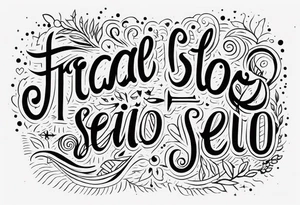 Frase abaixo do seio tattoo idea