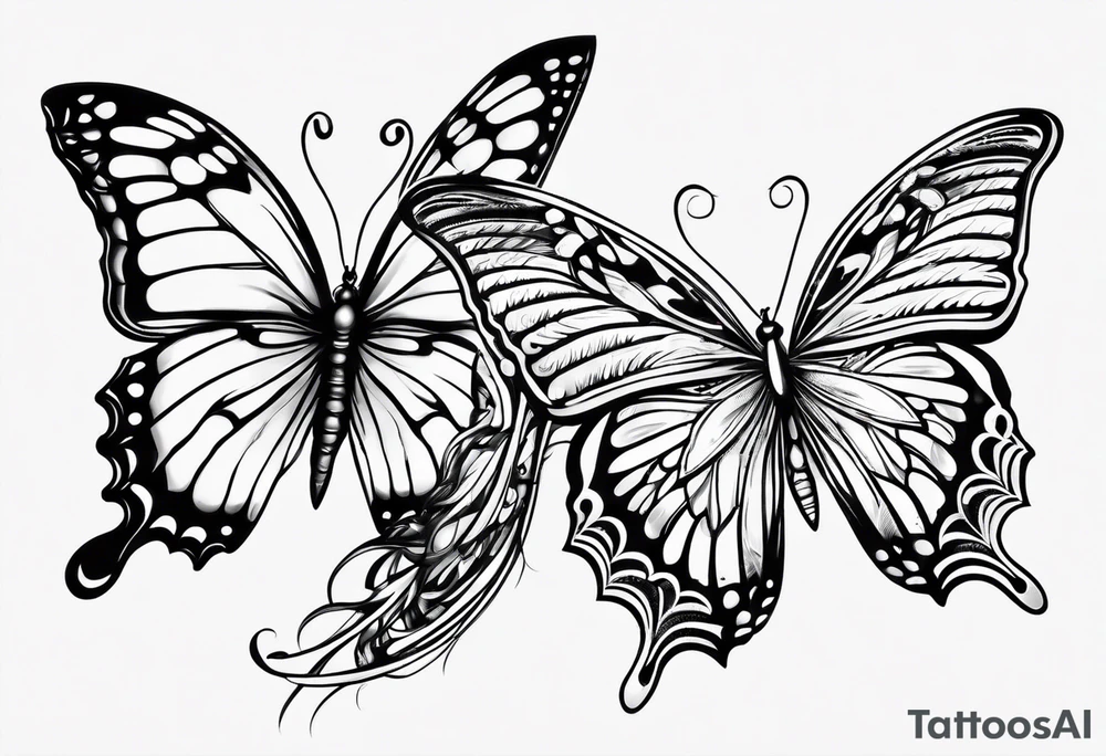 Butterflies small tattoo idea