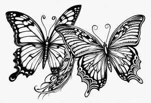 Butterflies small tattoo idea