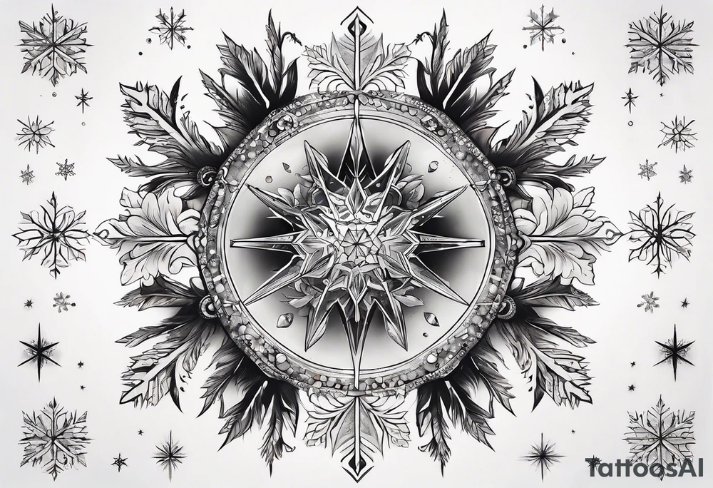Constellation, animal, snowflake tattoo idea