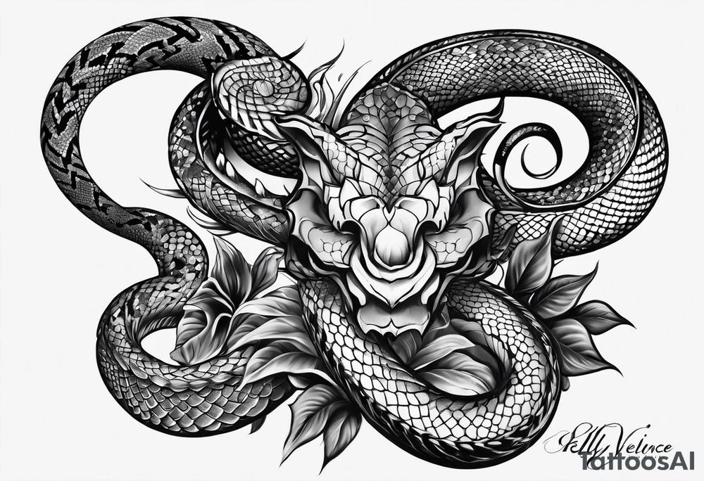 Snake head tattoo idea