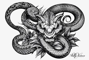 Snake head tattoo idea