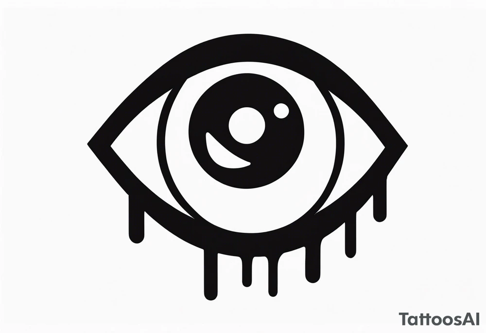 WINKING EYE EMOJI tattoo idea