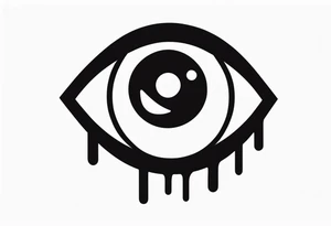 WINKING EYE EMOJI tattoo idea