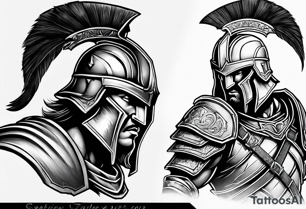 Spartan warrior going to war tattoo idea