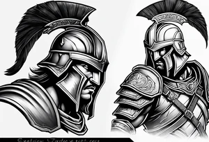 Spartan warrior going to war tattoo idea