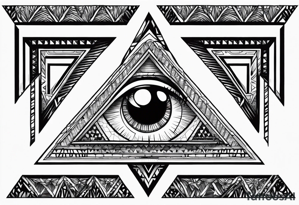 triangle tattoo with eye inside tattoo idea