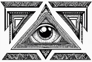 triangle tattoo with eye inside tattoo idea