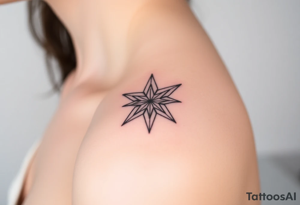 Create a star tattoo design. tattoo idea