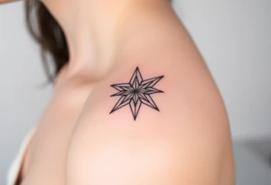Create a star tattoo design. tattoo idea