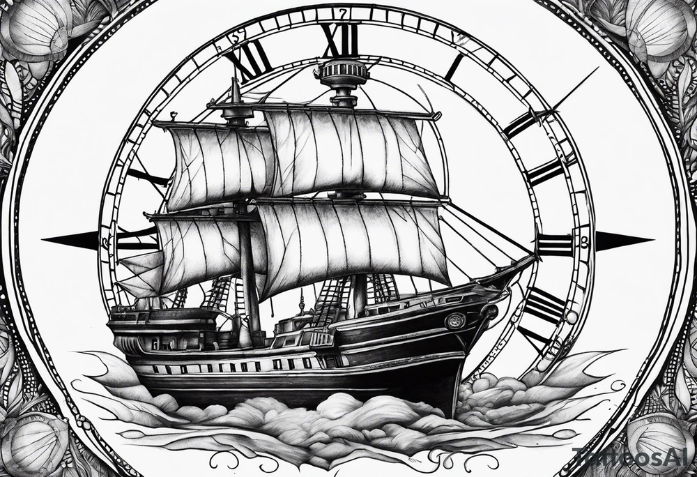 Interstellar, clock, ship tattoo idea