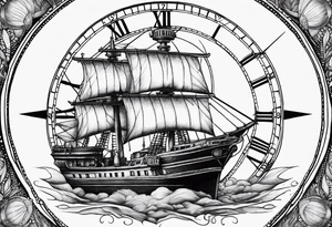 Interstellar, clock, ship tattoo idea