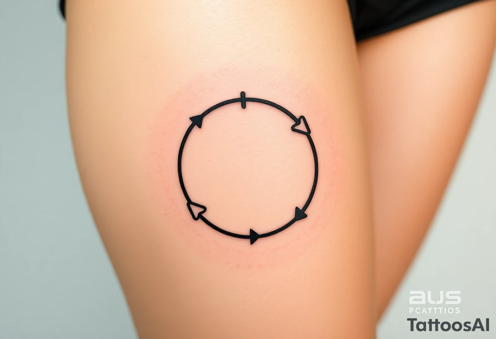 Rewind symbol include the play pause and stop inside the circle tattoo idea