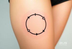 Rewind symbol include the play pause and stop inside the circle tattoo idea