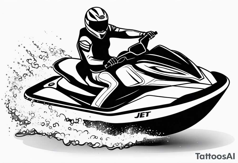 jet skiing tattoo idea