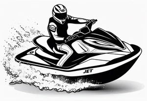 jet skiing tattoo idea