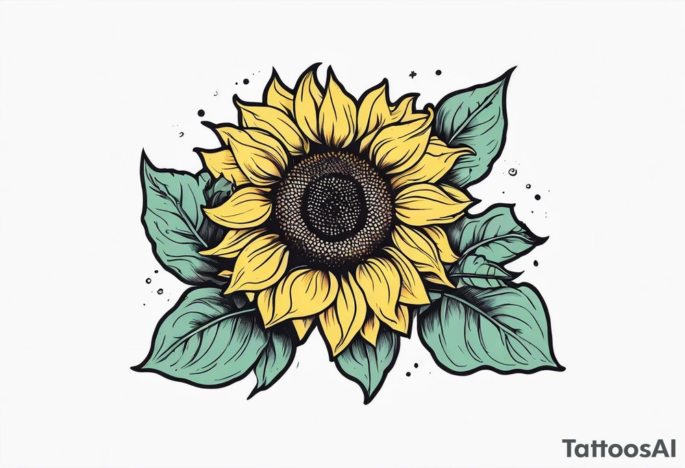 Sunflower arm sleeve tattoo idea
