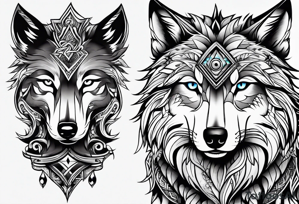 Wolf tattoo idea