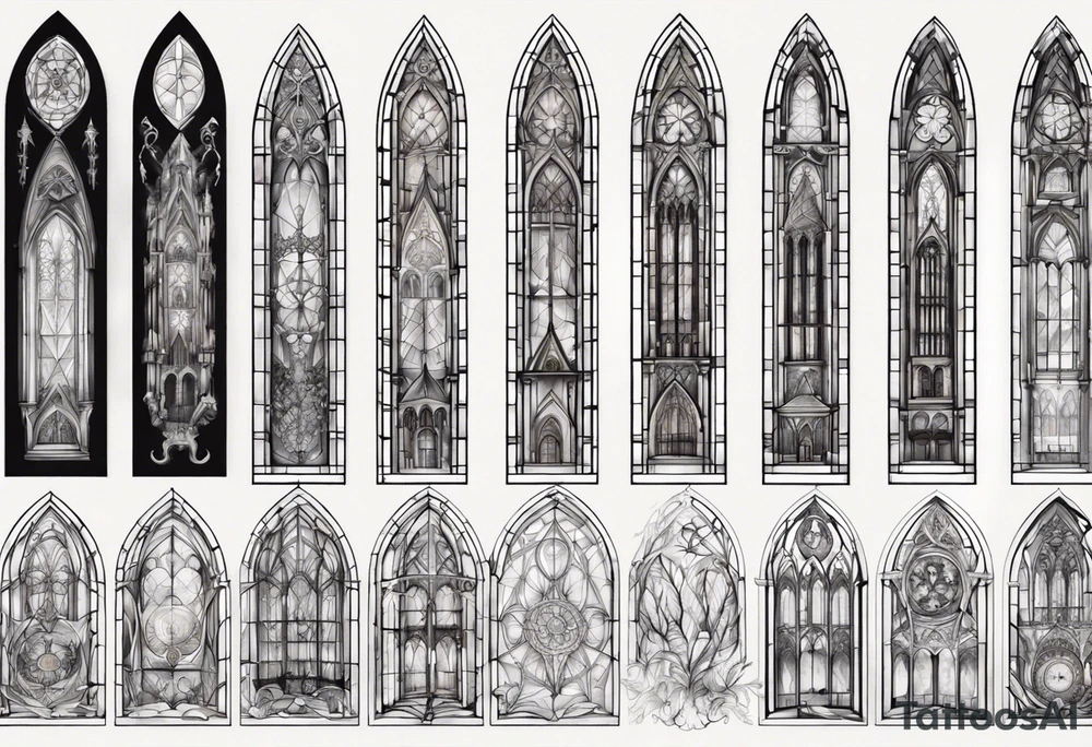 Gothic cathedral window tattoo idea