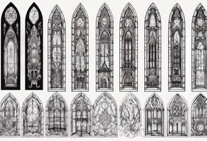 Gothic cathedral window tattoo idea