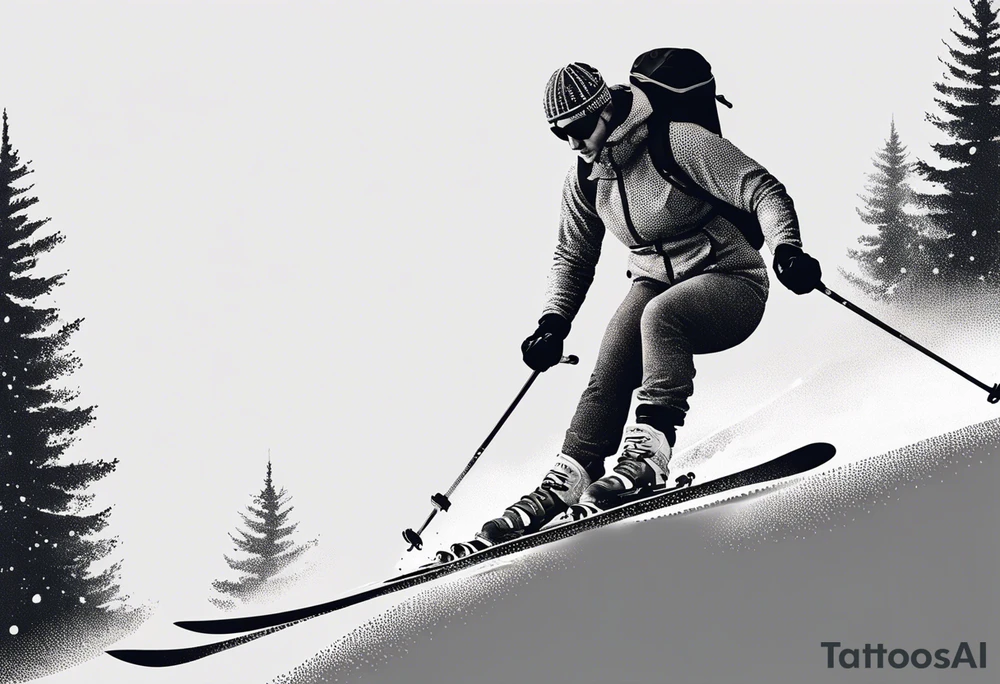 Skier tattoo idea