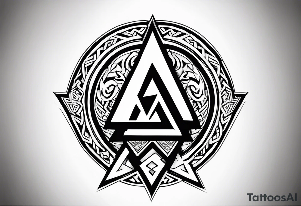 Valhalla sword shield valknut tattoo idea