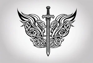 Viking sword Valhalla symbol tattoo idea