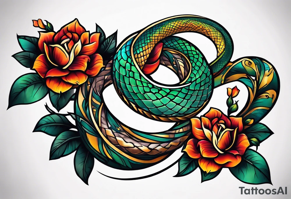 Binding snake tattoo idea