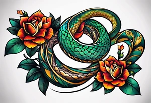 Binding snake tattoo idea