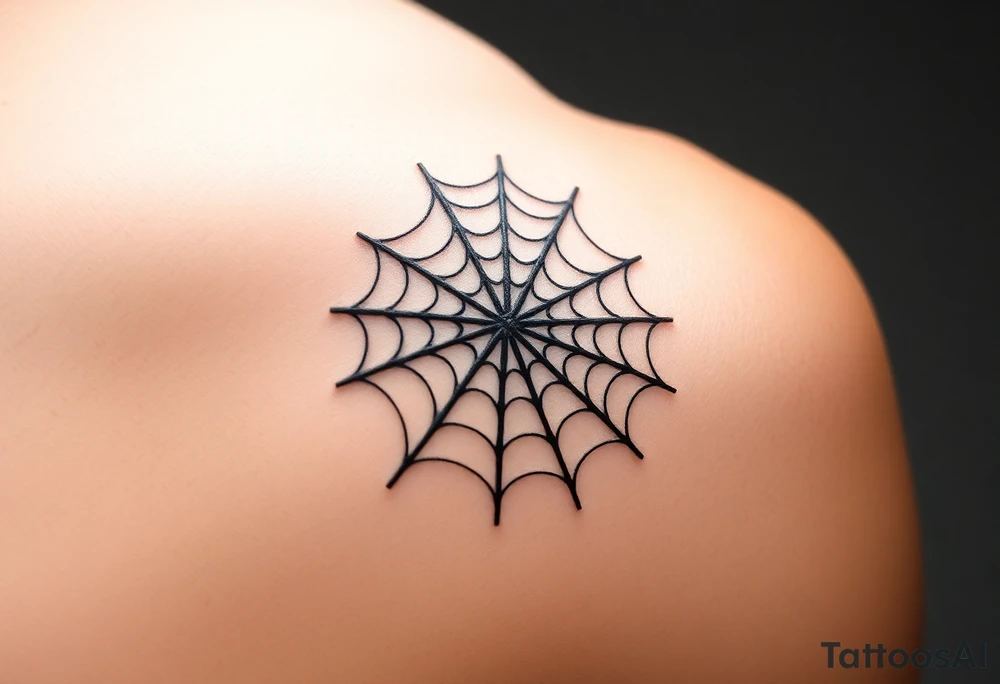 Spider web tattoo idea