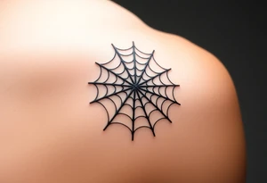 Spider web tattoo idea