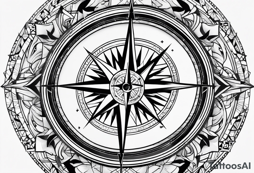 Compass memento vivere tattoo idea